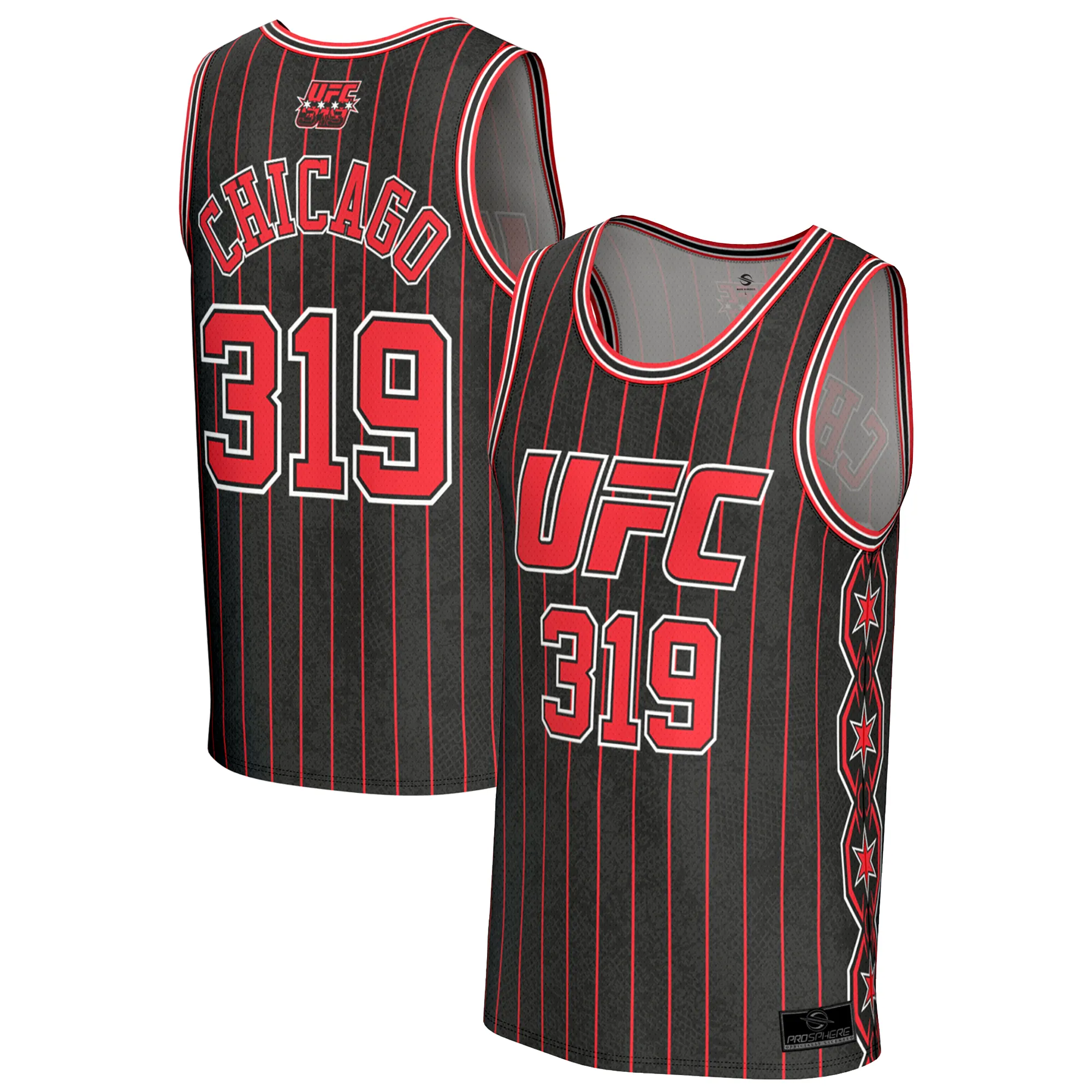 Unisex ProSphere Black UFC 319 Chicago Basketball Jersey sold by UFC
