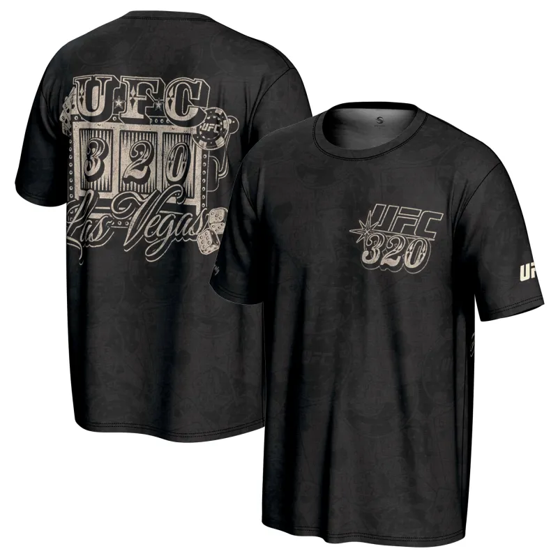 Men's ProSphere Black UFC 320 T-Shirt sold by UFC