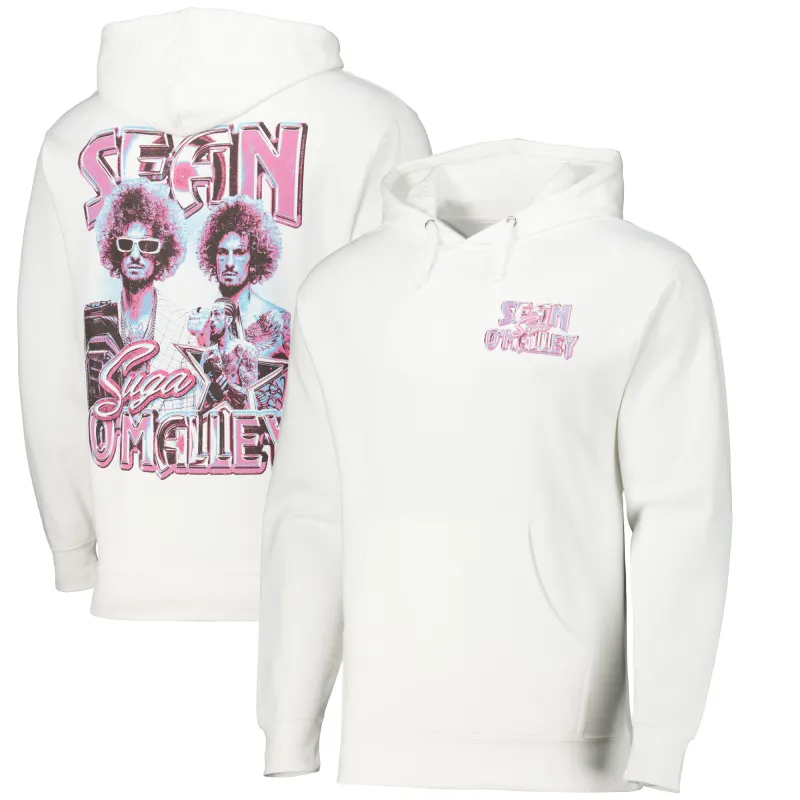 Men's UFC White Sean O'Malley Quasar Pullover Hoodie sold by UFC