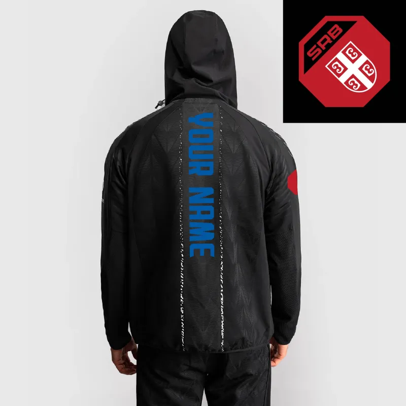 Men's UFC Zenith by Venum Black Authentic Fight Night Serbia Personalized Full-Zip Walkout Hoodie sold by UFC