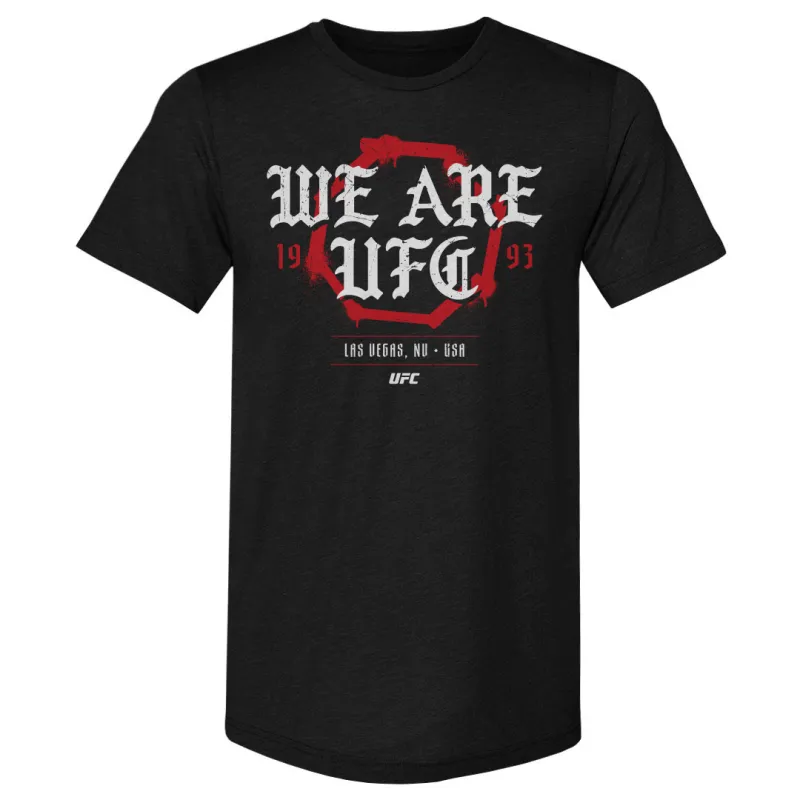 Men's 500 Level Heather Black UFC We Are UFC Old English Premium Tri-Blend T-Shirt sold by UFC