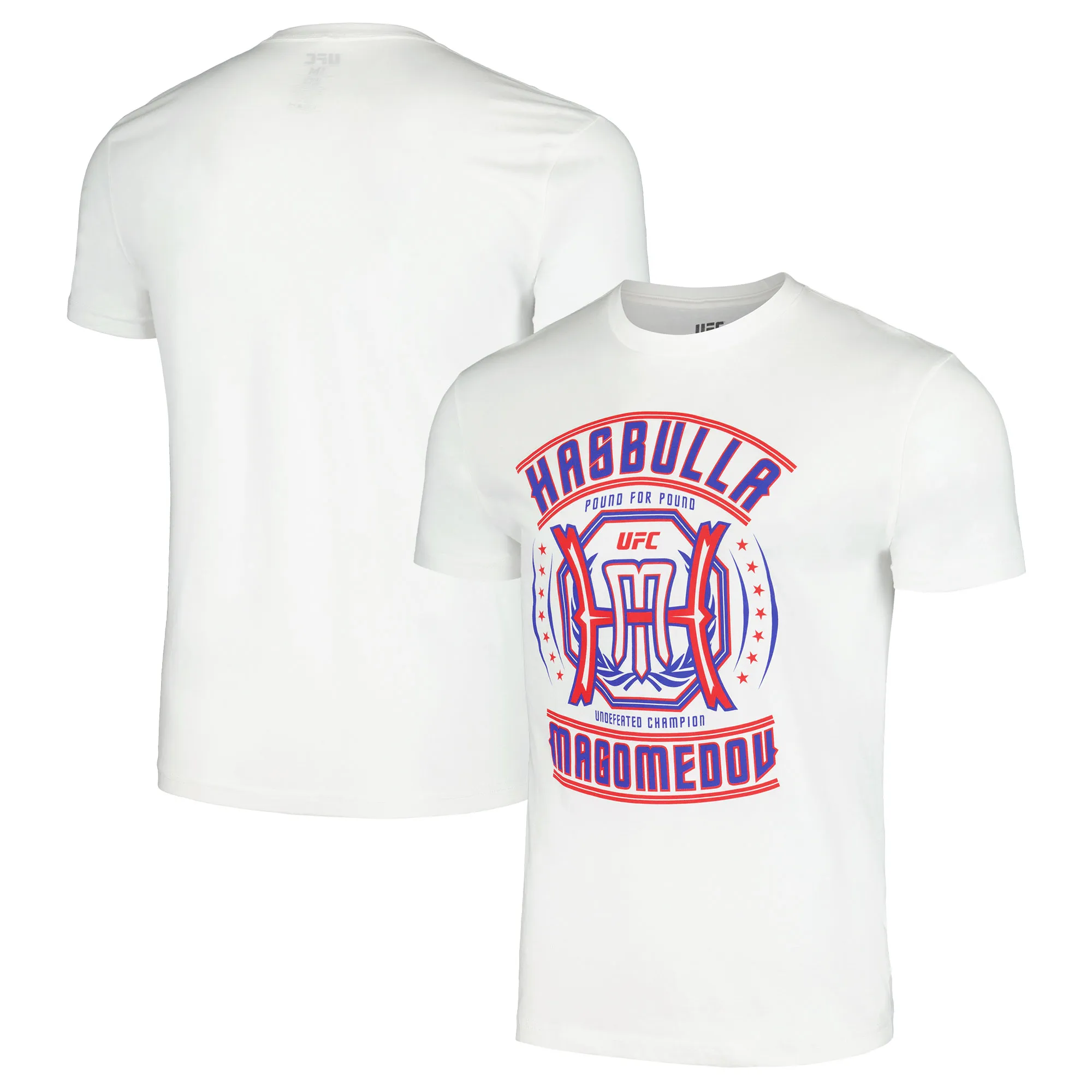 Men's White UFC Hasbulla Undefeated T-Shirt sold by UFC