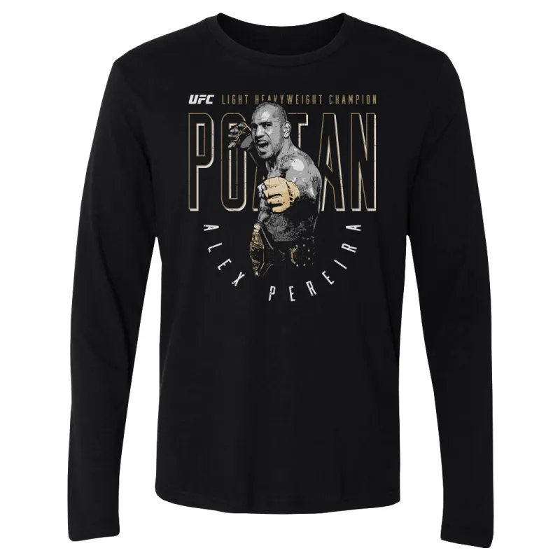 Men's 500 Level Black Alex Pereira Arrow Pose Long Sleeve T-Shirt sold by UFC