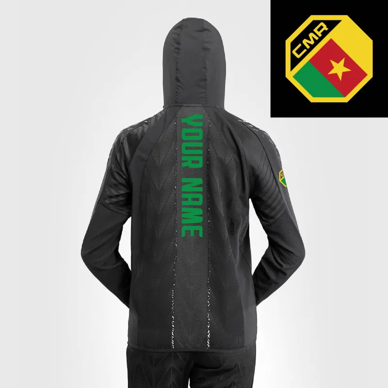 Women's UFC Zenith by Venum Black Authentic Fight Night Cameroon Personalized Full-Zip Walkout Hoodie sold by UFC