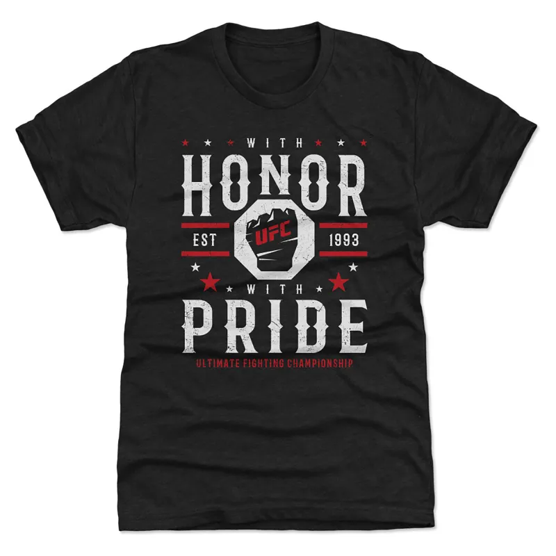 Men's  Heather Black UFC With Honor With Pride Tri-Blend T-Shirt sold by UFC