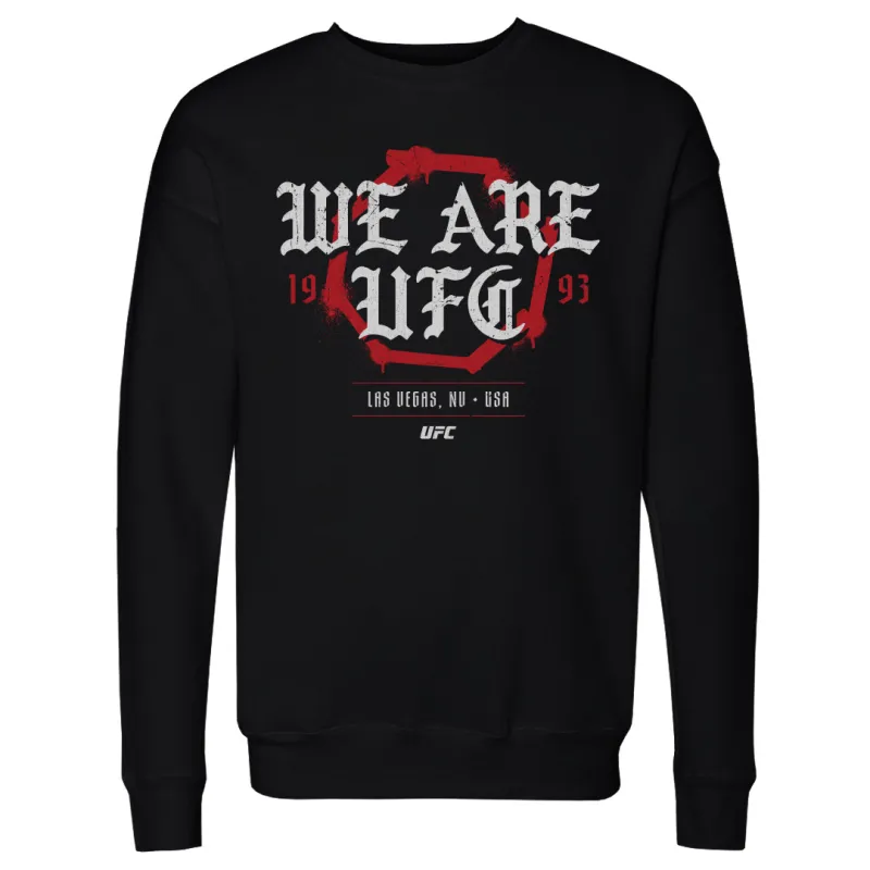 Men's 500 Level Black UFC We Are UFC Old English Pullover Sweatshirt sold by UFC