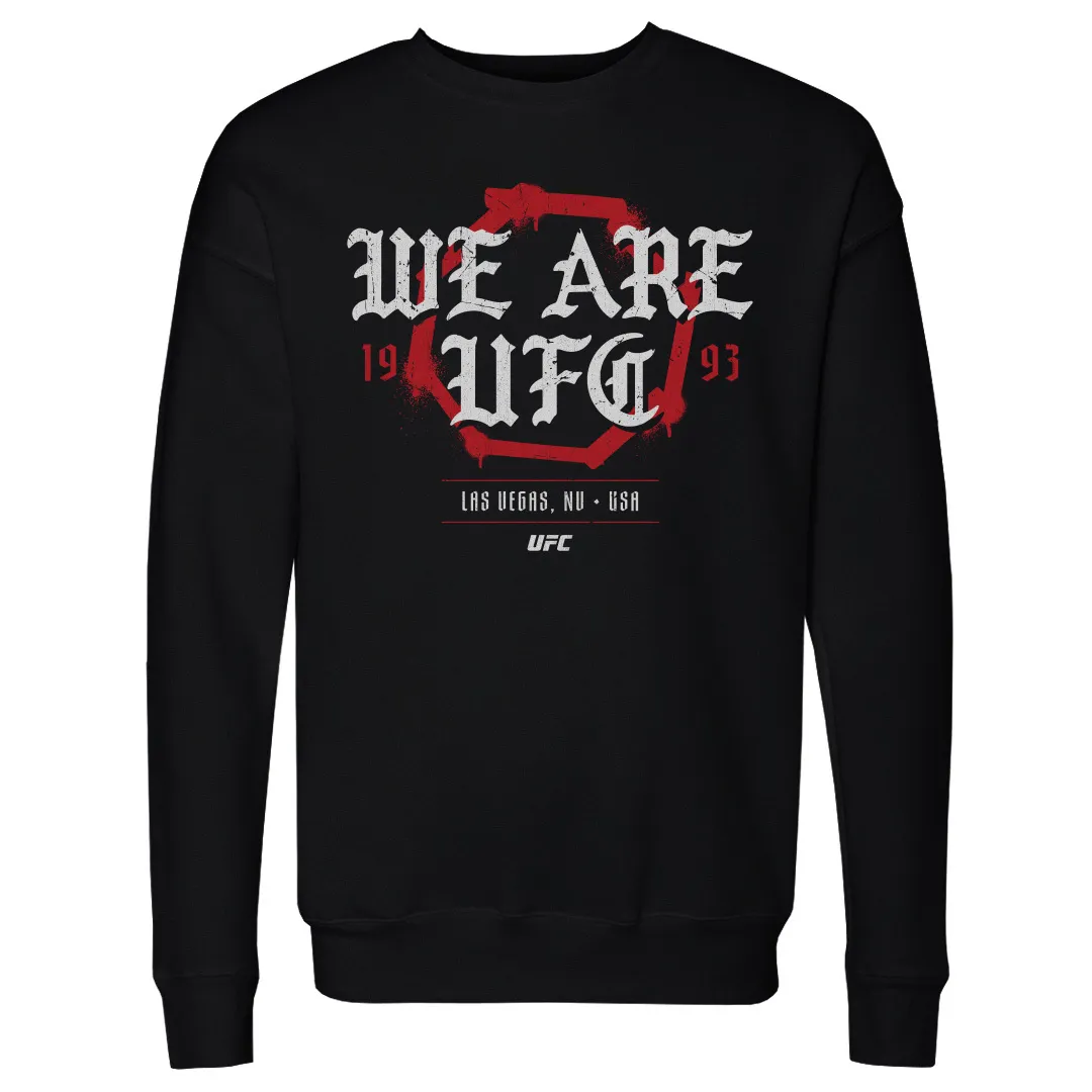 Men's 500 Level Black UFC We Are UFC Old English Pullover Sweatshirt sold by UFC