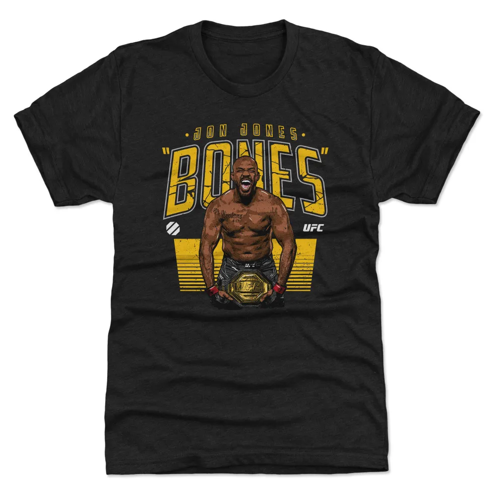 Men's Heather Black Jon Jones Heavyweight Champion Of The World Premium Tri-Blend T-Shirt sold by UFC