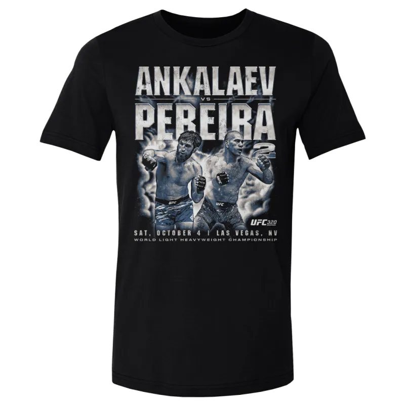 Men's 500 Level Black UFC 320 Ankalaev vs. Pereira 2 Vintage T-Shirt sold by UFC