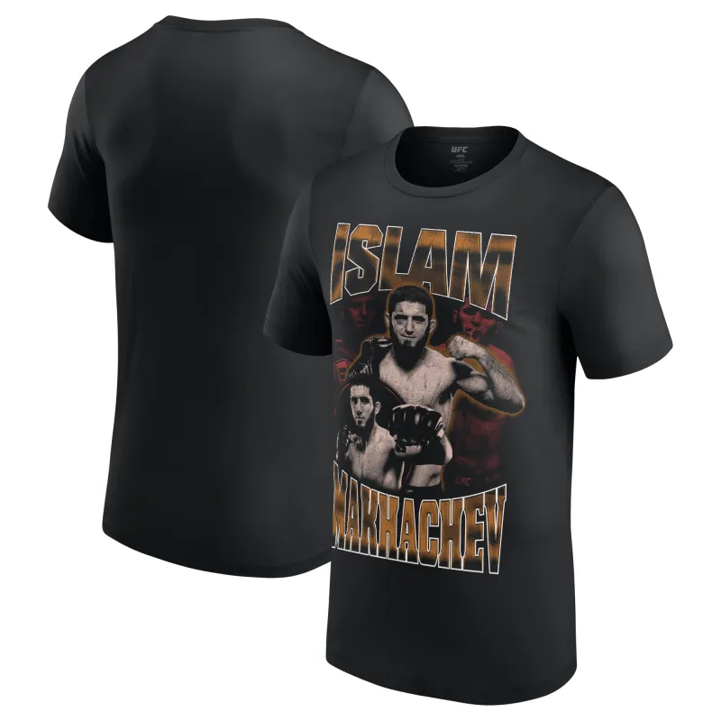 Men's UFC Black Islam Makhachev Quasar T-Shirt sold by UFC