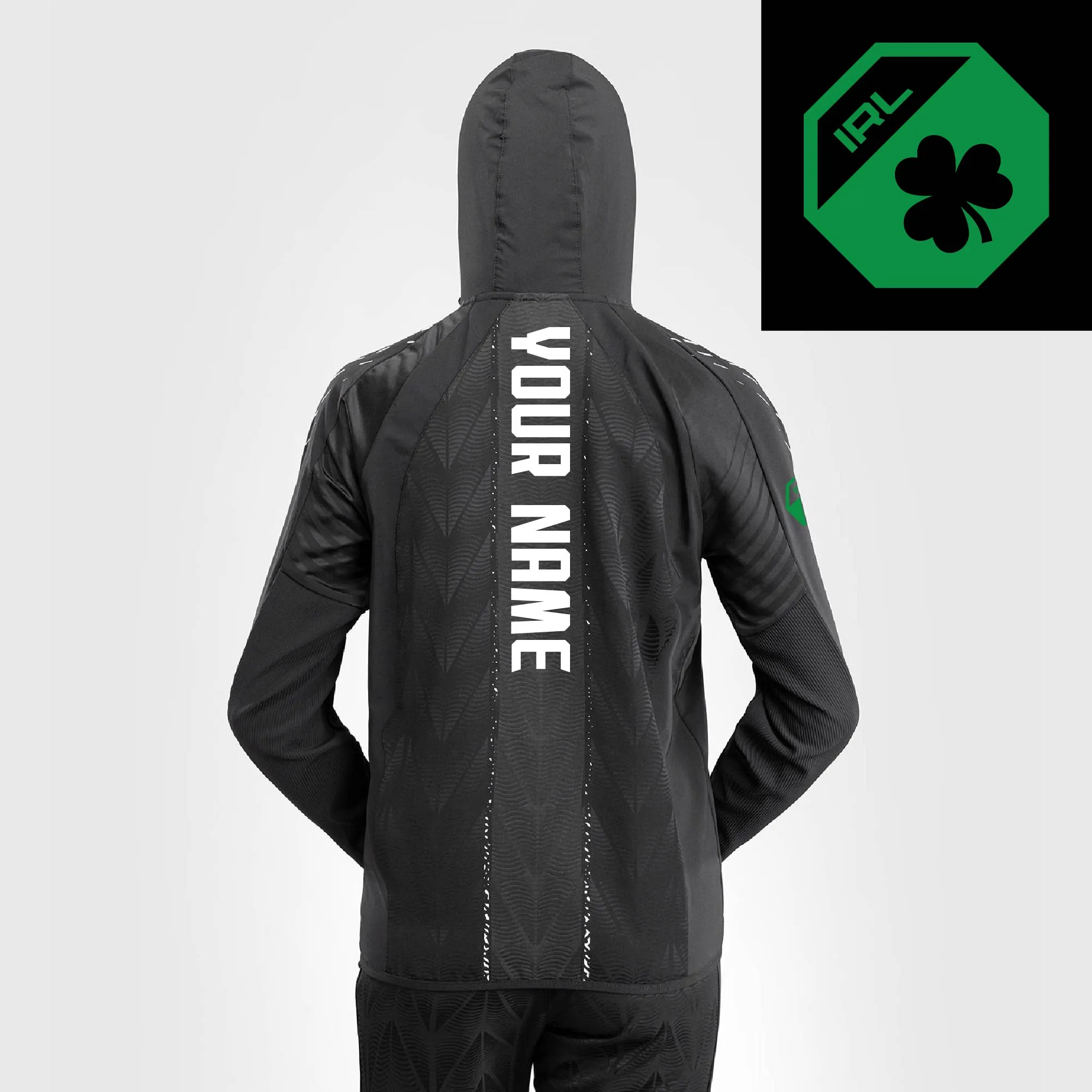 Women's UFC Zenith by Venum Black Authentic Fight Night Ireland Personalized Full-Zip Walkout Hoodie sold by UFC