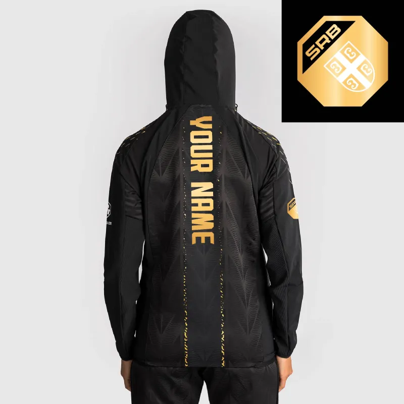 Women's UFC Zenith by Venum Black/Gold Authentic Fight Night Serbia Personalized Champion Full-Zip Walkout Hoodie sold by UFC