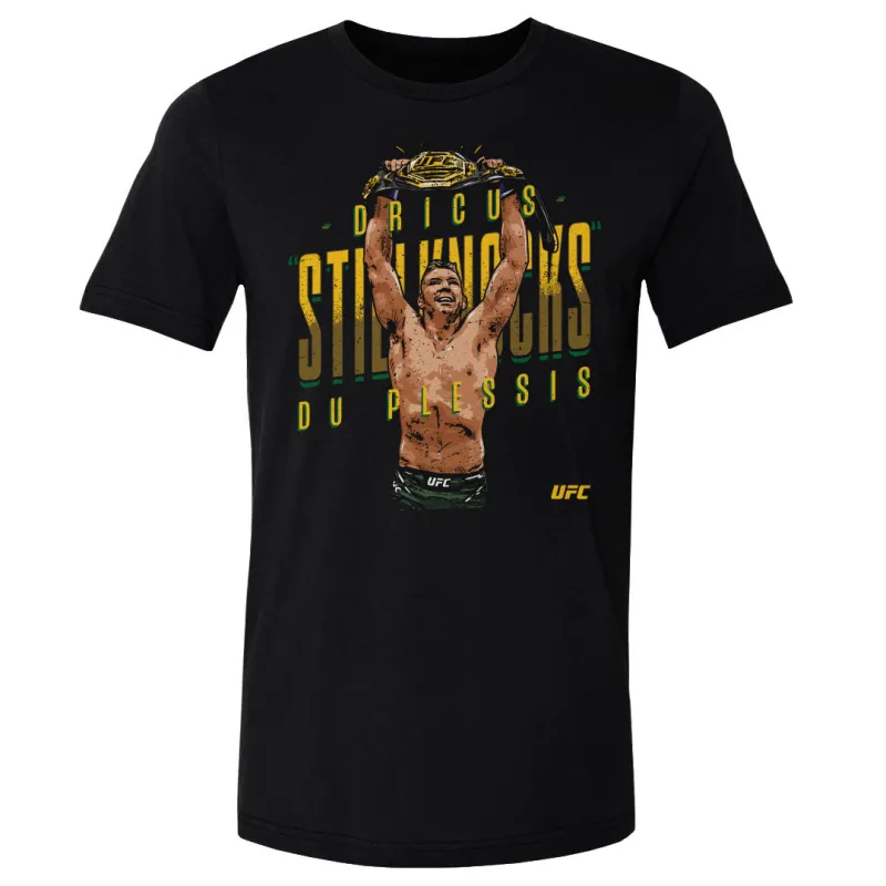 Men's 500 Level  Black Dricus Du Plessis "Stillknocks" T-Shirt sold by UFC