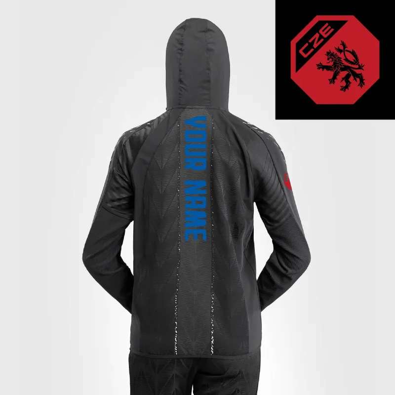 Women's UFC Zenith by Venum Black Authentic Fight Night Czechia Personalized Full-Zip Walkout Hoodie sold by UFC