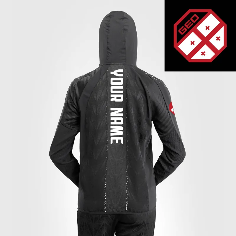 Women's UFC Zenith by Venum Black Authentic Fight Night Georgia Personalized Full-Zip Walkout Hoodie sold by UFC
