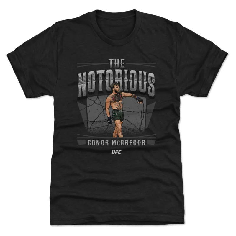 Men's 500 Level Heather Black Conor McGregor Strut Premium Tri-Blend T-Shirt sold by UFC