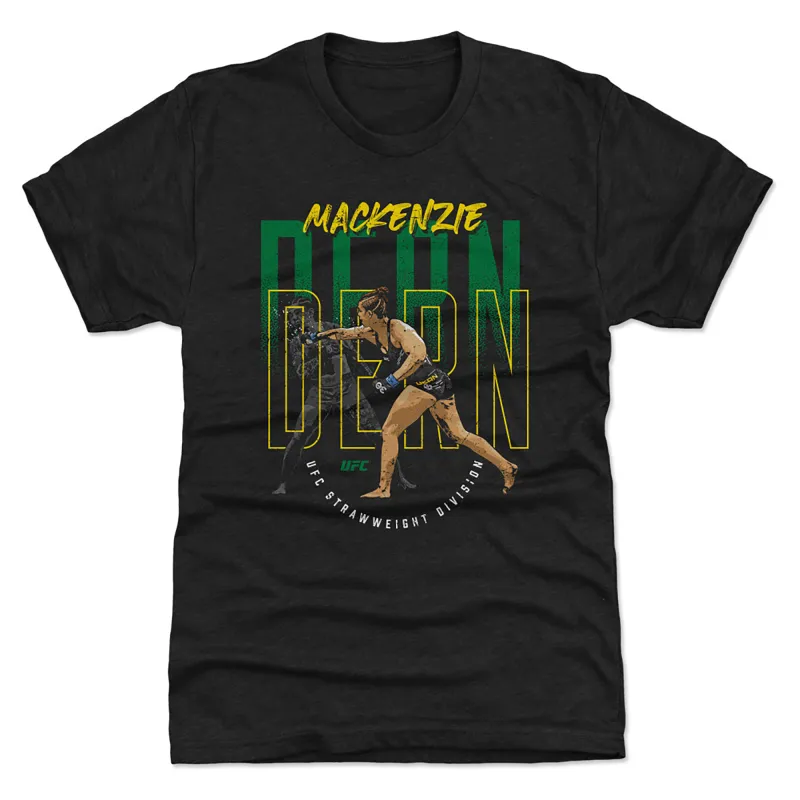 Men's 500 Level Heather Black Mackenzie Dern Punch Premium Tri-Blend T-Shirt sold by UFC