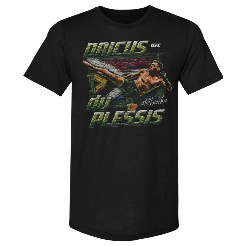 Men's 500 Level Heather Black Dricus Du Plessis Grunge Premium Tri-Blend T-Shirt sold by UFC