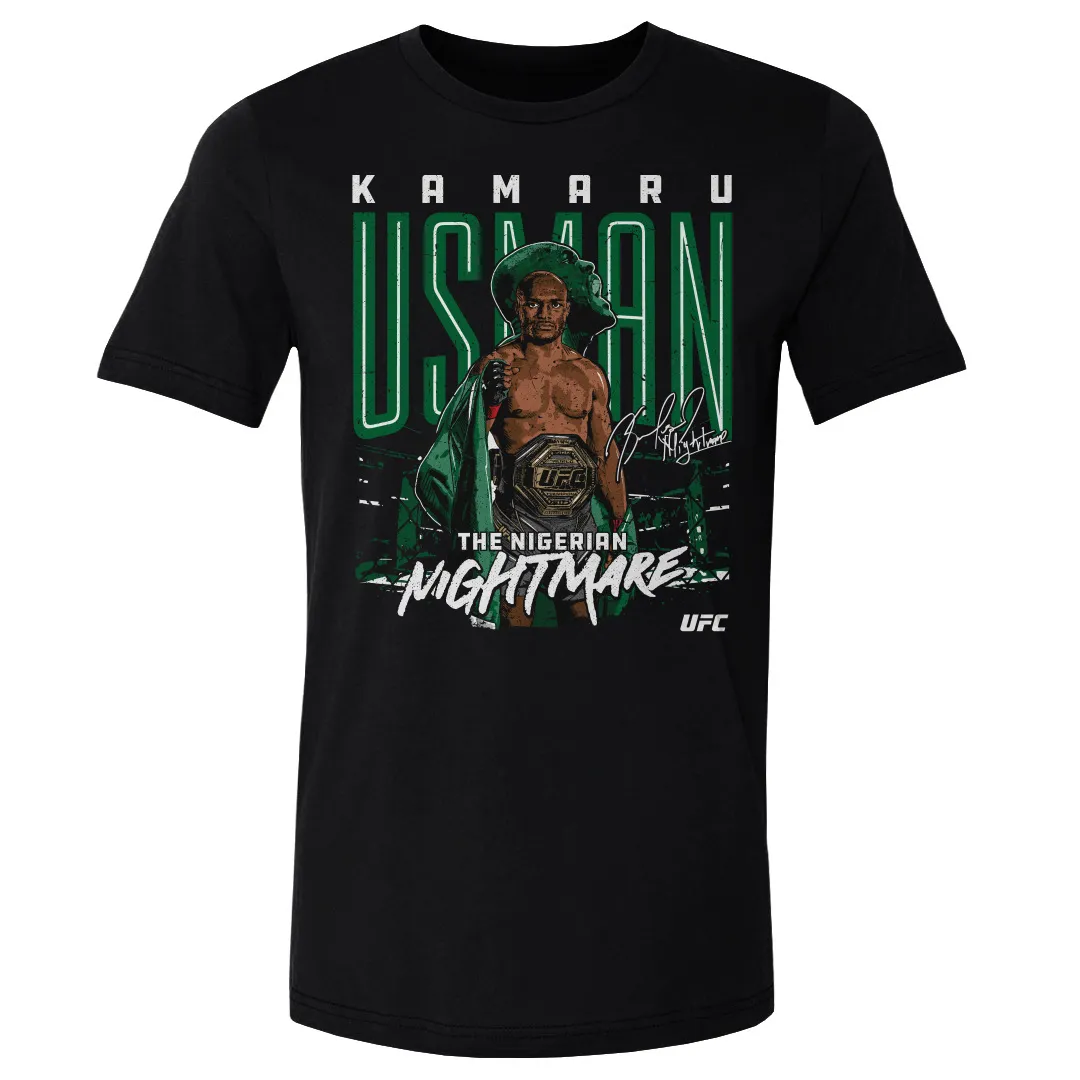 Men's 500 Level Black Kamaru Usman T-Shirt sold by UFC