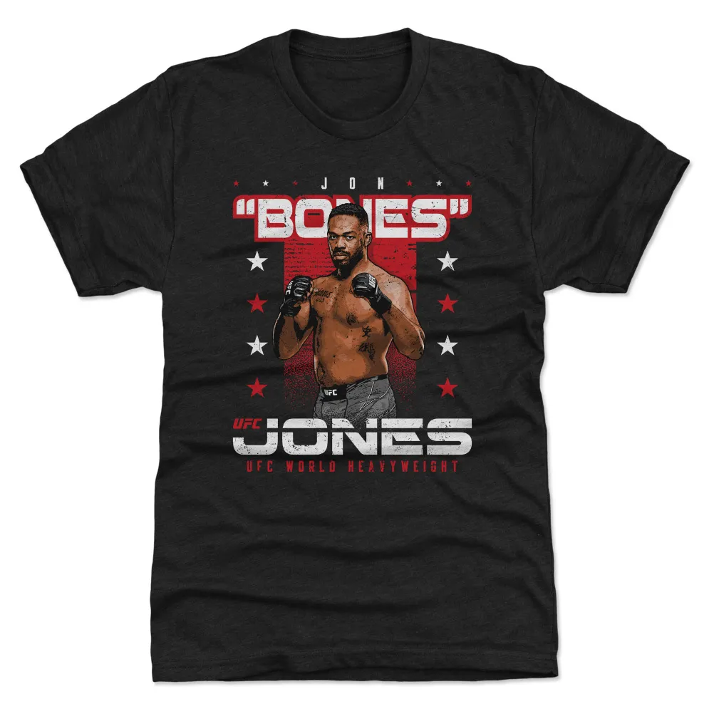 Men's 500 Level Heather Black Jon Jones Tri-Blend T-Shirt sold by UFC