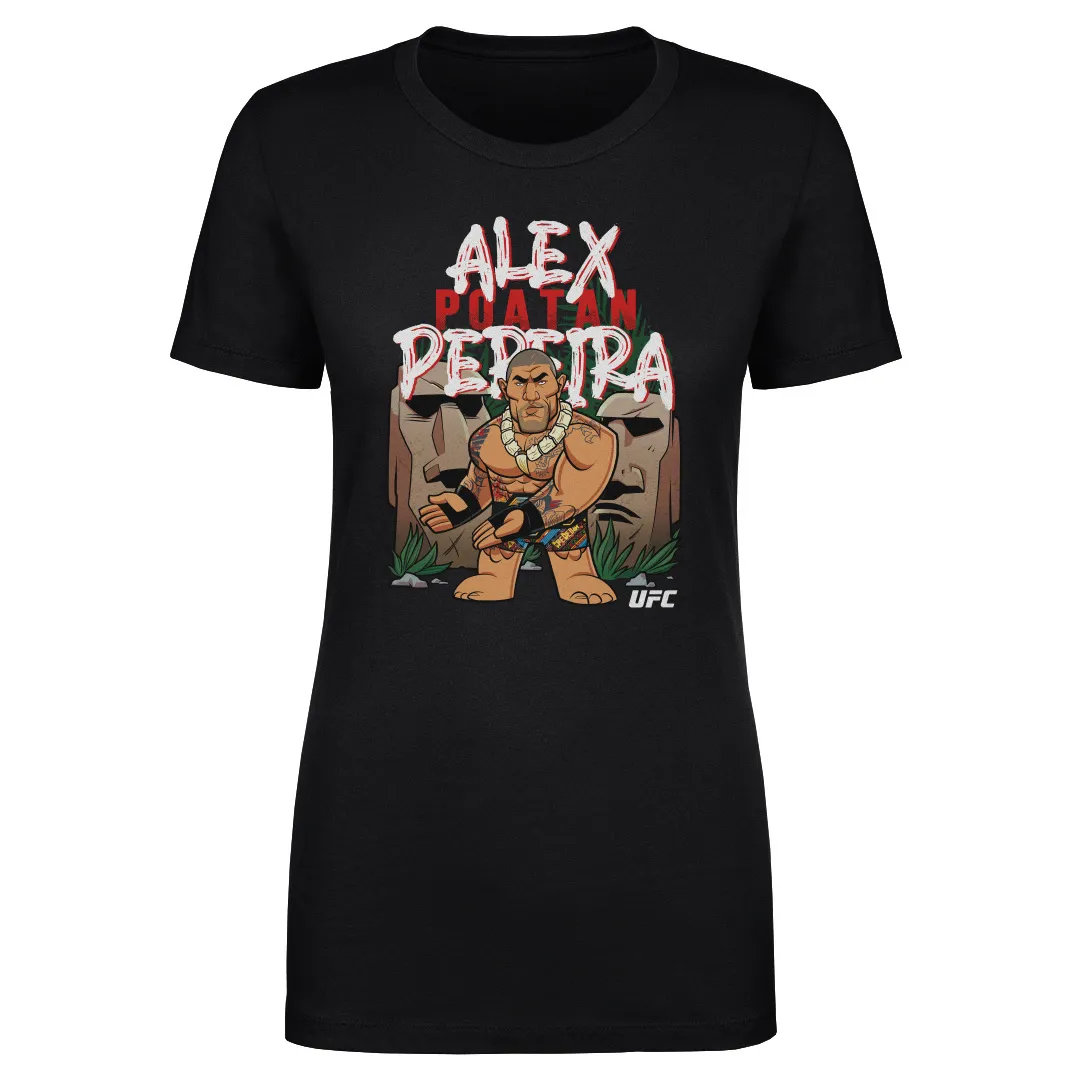 Women's 500 Level Black Alex Pereira Big Shots Easter Island T-Shirt sold by UFC
