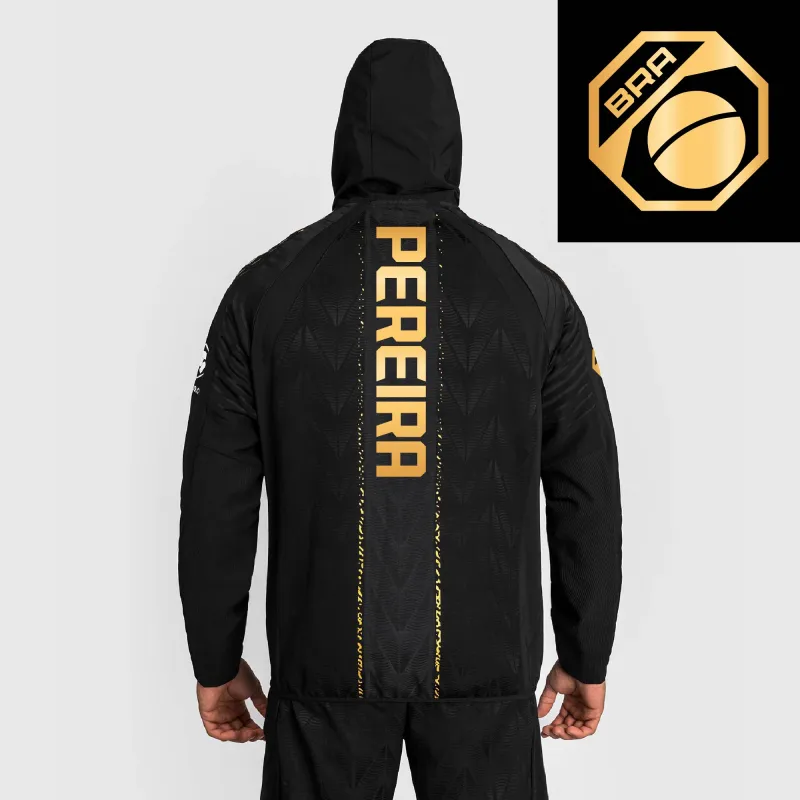 Men's UFC Zenith by Venum Black/Gold Alex Pereira Authentic Fight Night Champion Full-Zip Walkout Hoodie made by UFC