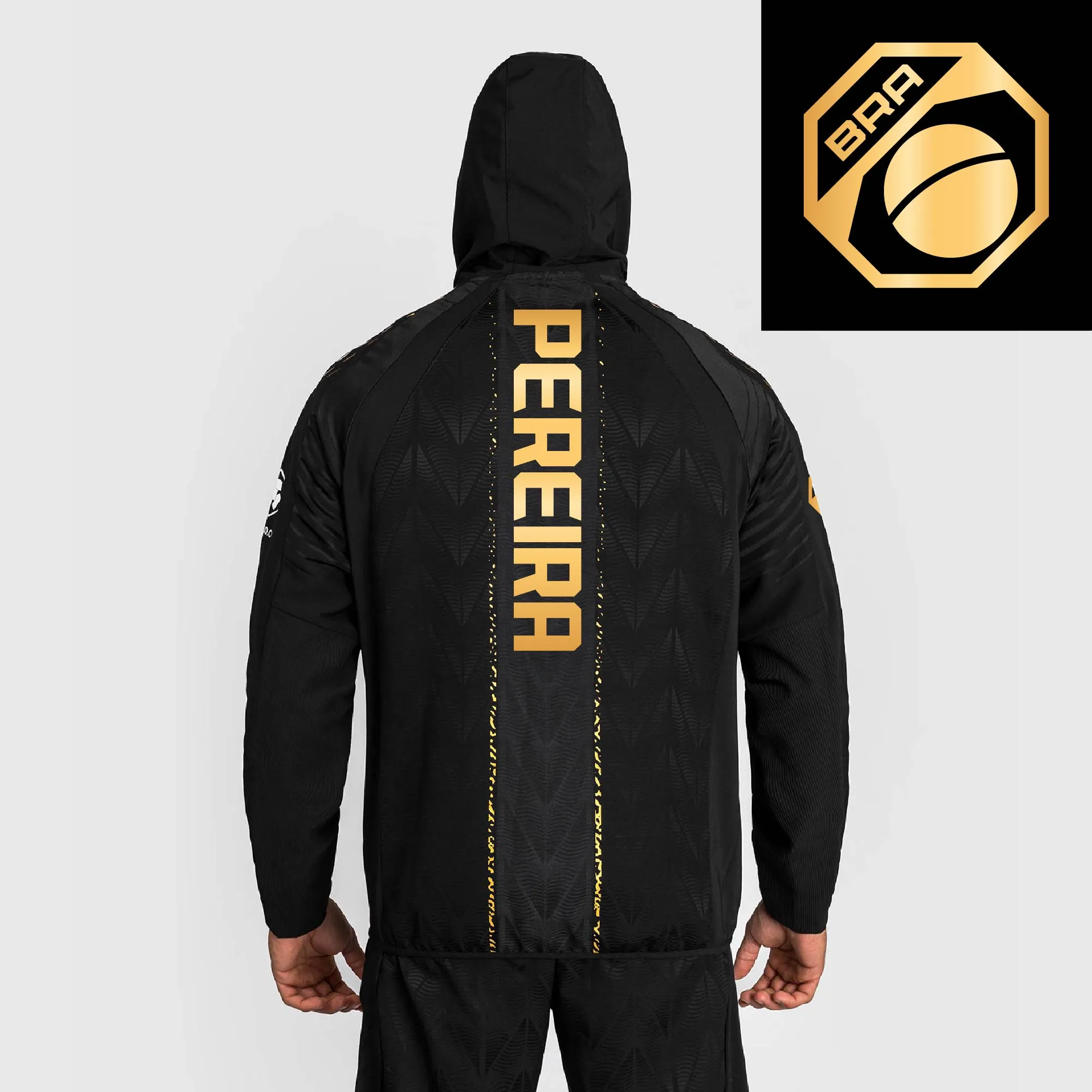 Men's UFC Zenith by Venum Black/Gold Alex Pereira Authentic Fight Night Champion Full-Zip Walkout Hoodie sold by UFC