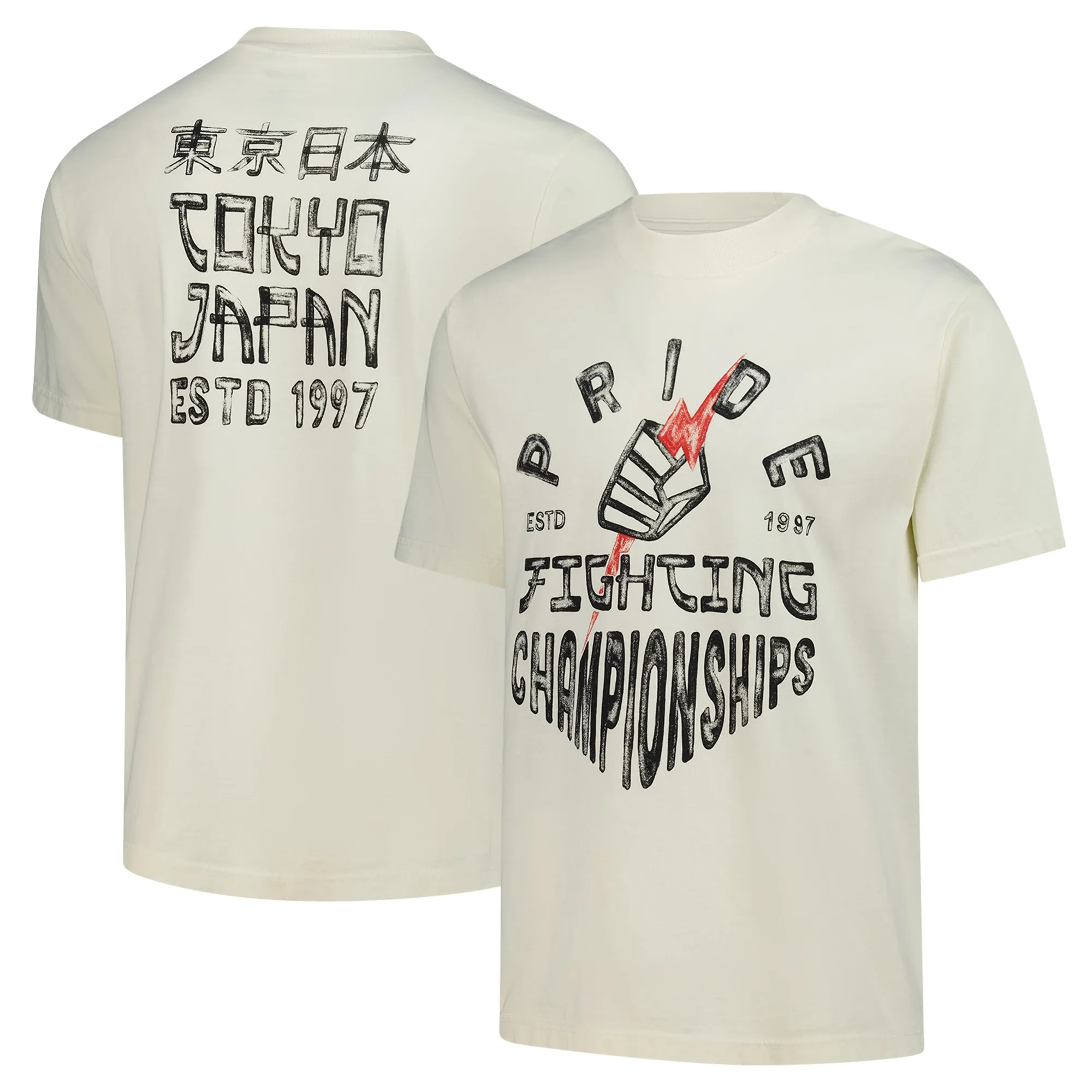 Men's UFC Cream Retro Pride Fighting Championships T-Shirt sold by UFC