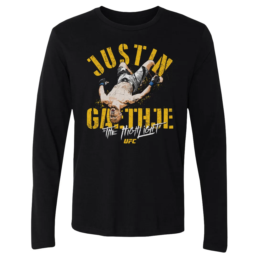 Men's 500 Level Black Justin Gaethje Long Sleeve T-Shirt sold by UFC