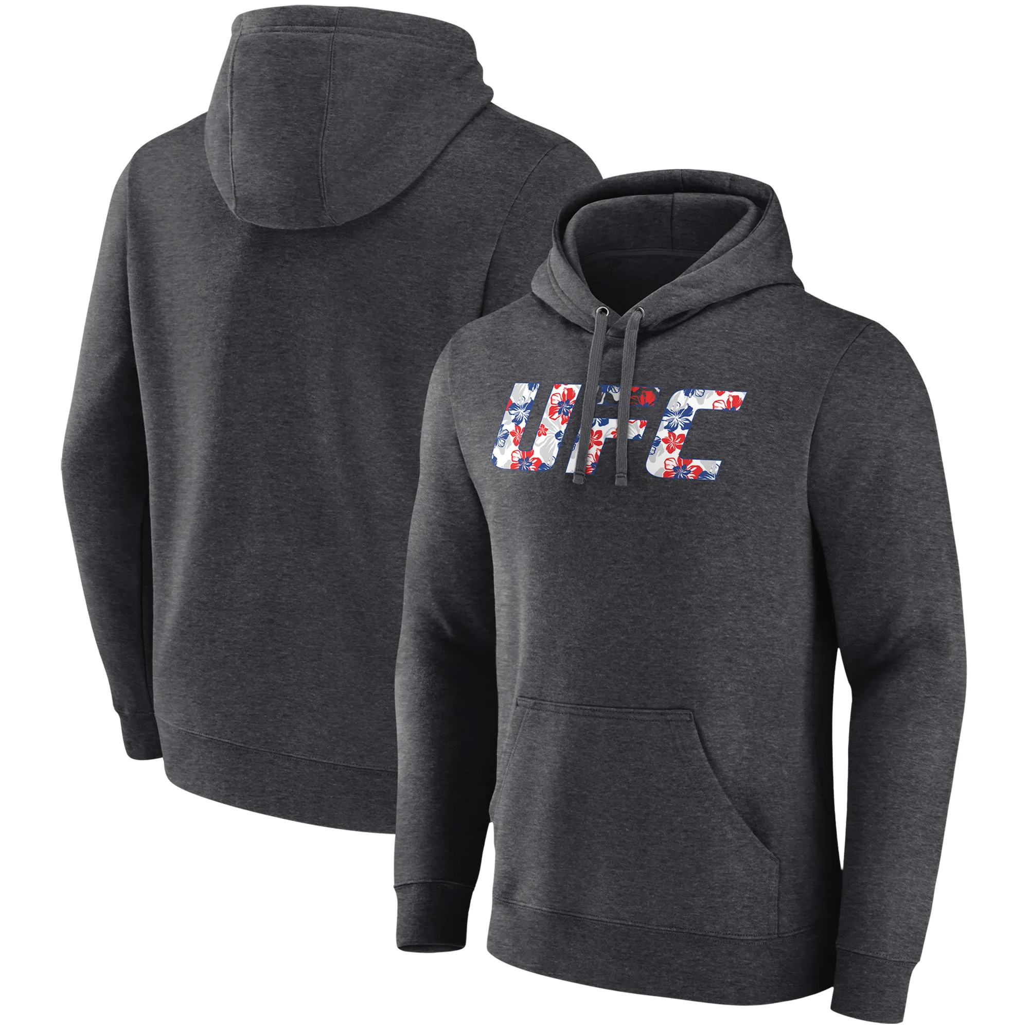 Men's Charcoal Max Holloway Unrivaled UFC Logo Pullover Hoodie sold by UFC