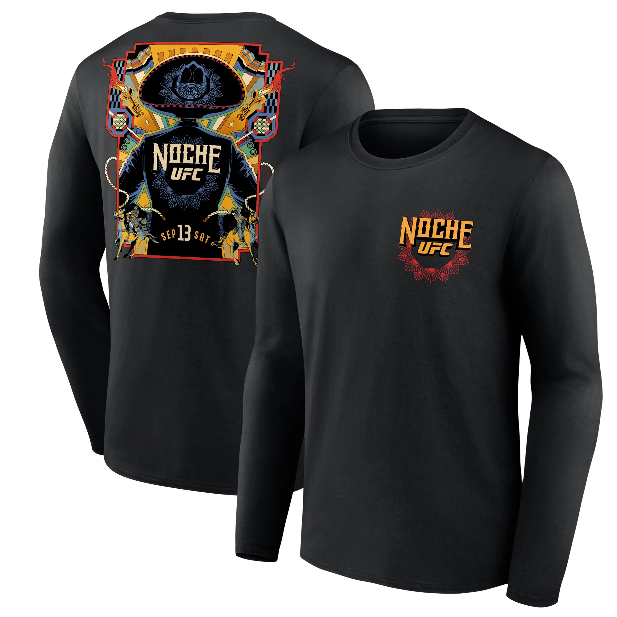 Men's Black Noche UFC Long Sleeve T-Shirt sold by UFC