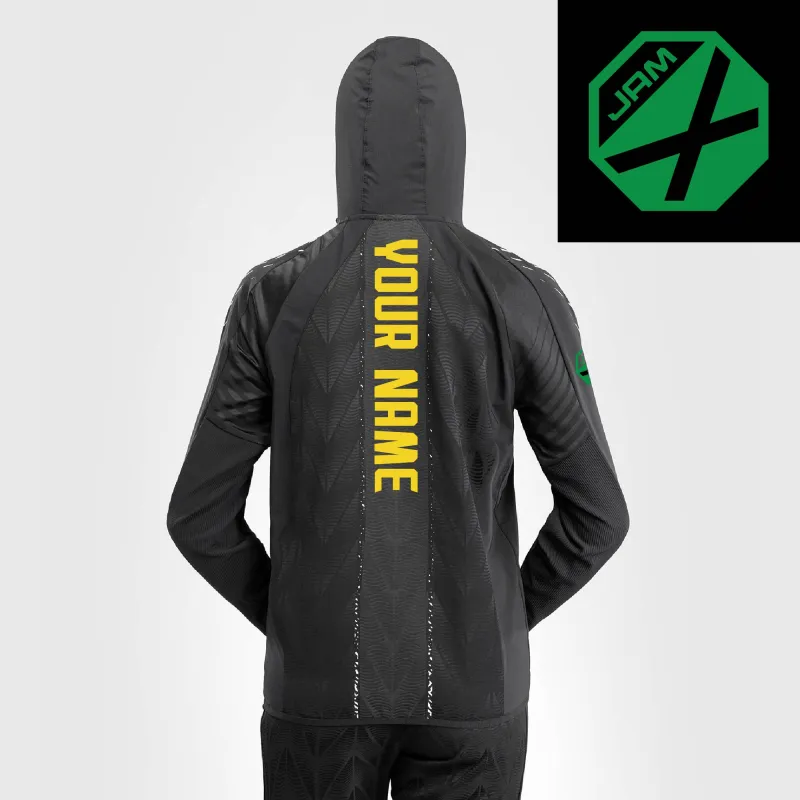 Women's UFC Zenith by Venum Black Authentic Fight Night Jamaica Personalized Full-Zip Walkout Hoodie sold by UFC