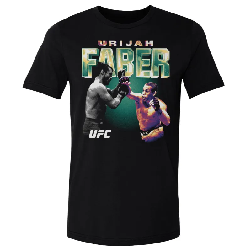 Men's  Black Urijah Faber Retro Bitmap T-Shirt sold by UFC