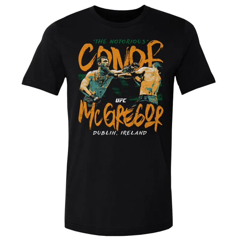 Men's 500 Level Black Conor McGregor Straight Left T-Shirt sold by UFC