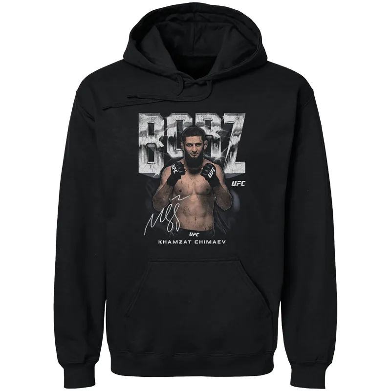 Men's 500 Level  Black Khamzat Chimaev "Borz" Pullover Hoodie sold by UFC