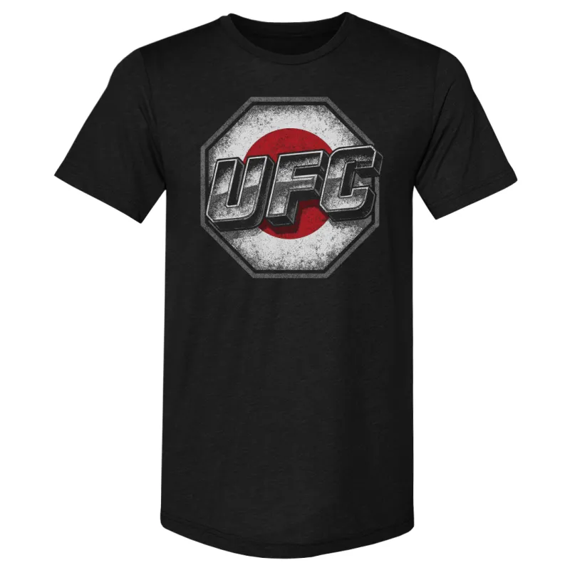 Men's 500 Level Heather Black UFC Japan Flag Tri-Blend T-Shirt sold by UFC