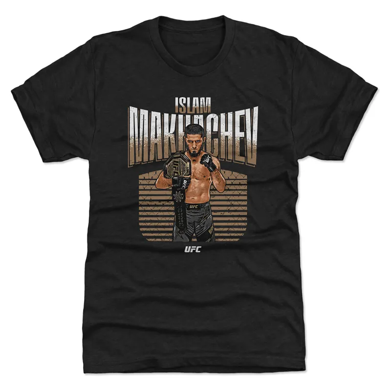 Men's  Heather Black Islam Makhachev  T-Shirt sold by UFC