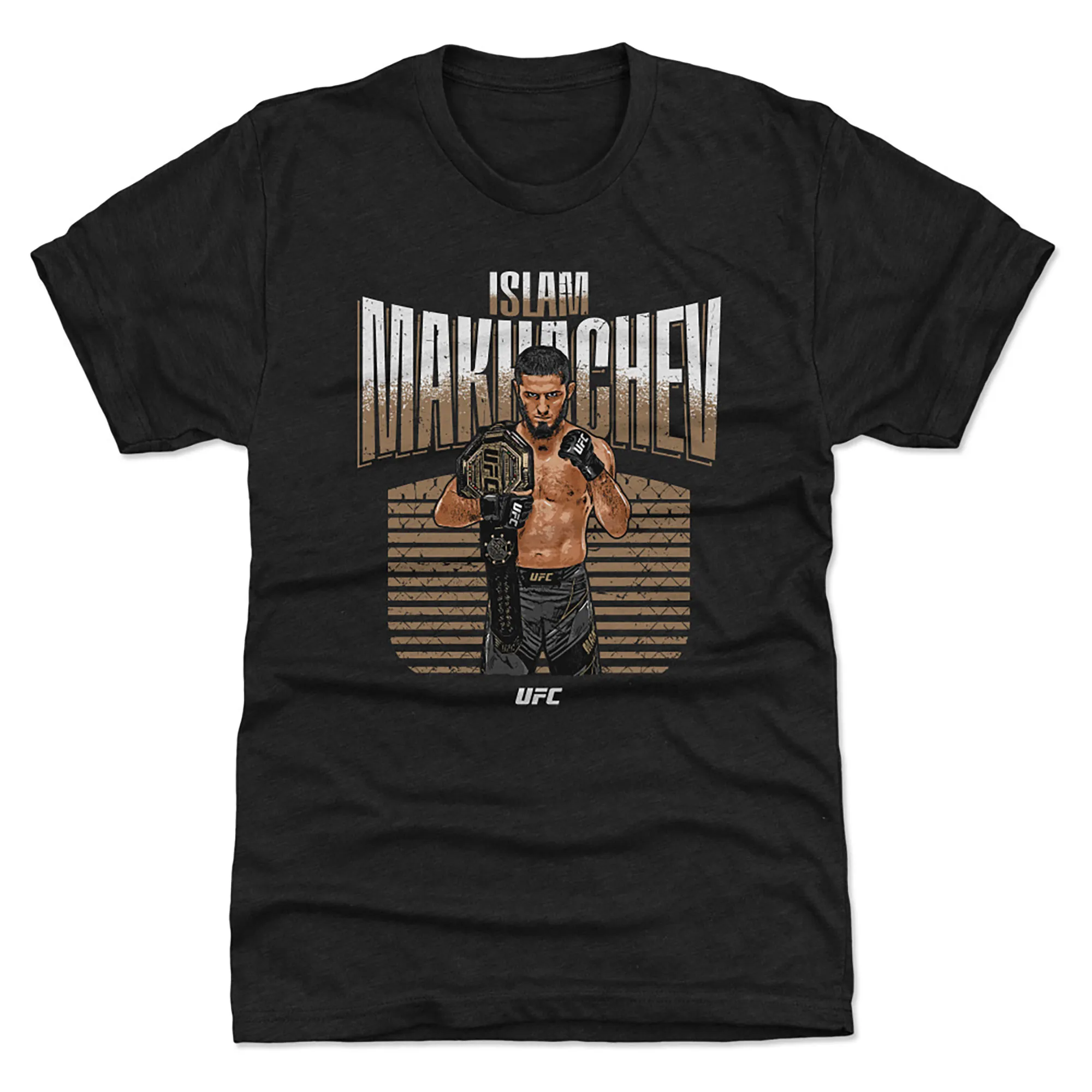 Men's Heather Black Islam Makhachev T-Shirt sold by UFC