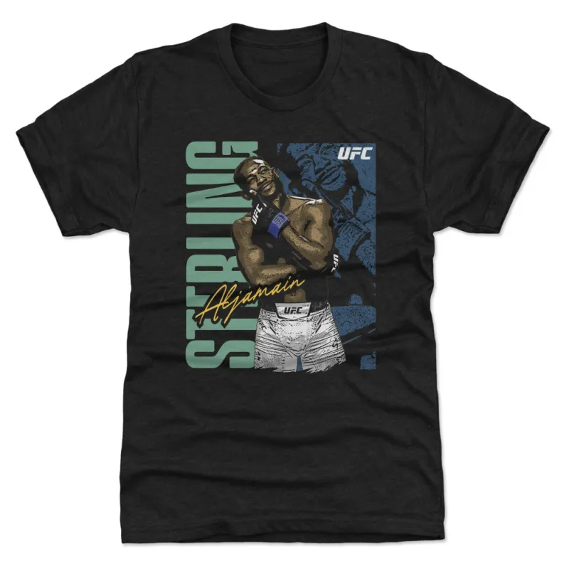 Men's 500 Level Heather Black Aljamain Sterling Poster Premium T-Shirt sold by UFC