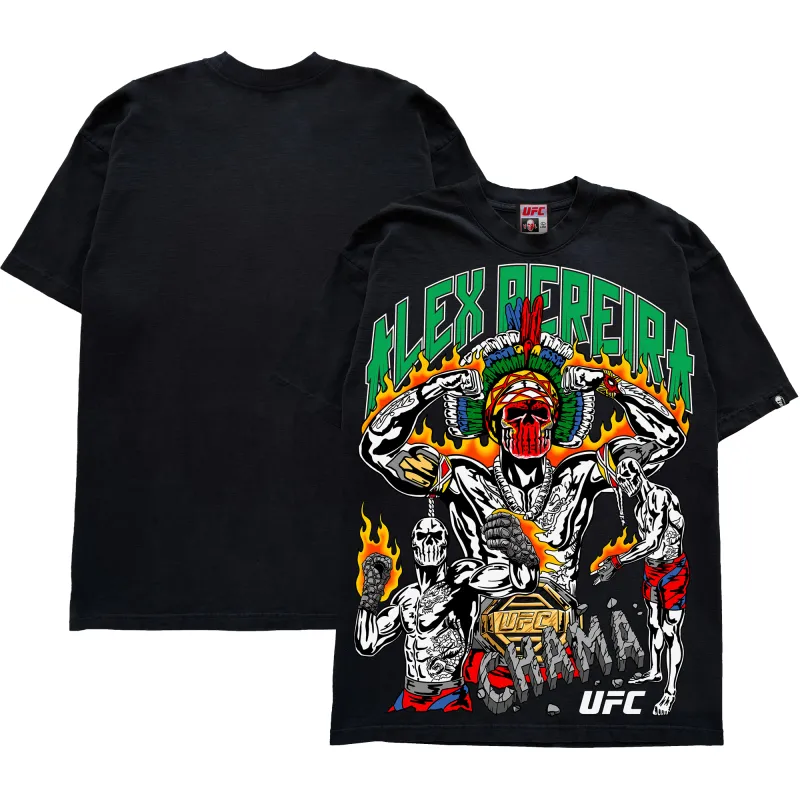 Men's Warren Lotas Black Alex Pereira Graphic T-Shirt sold by UFC