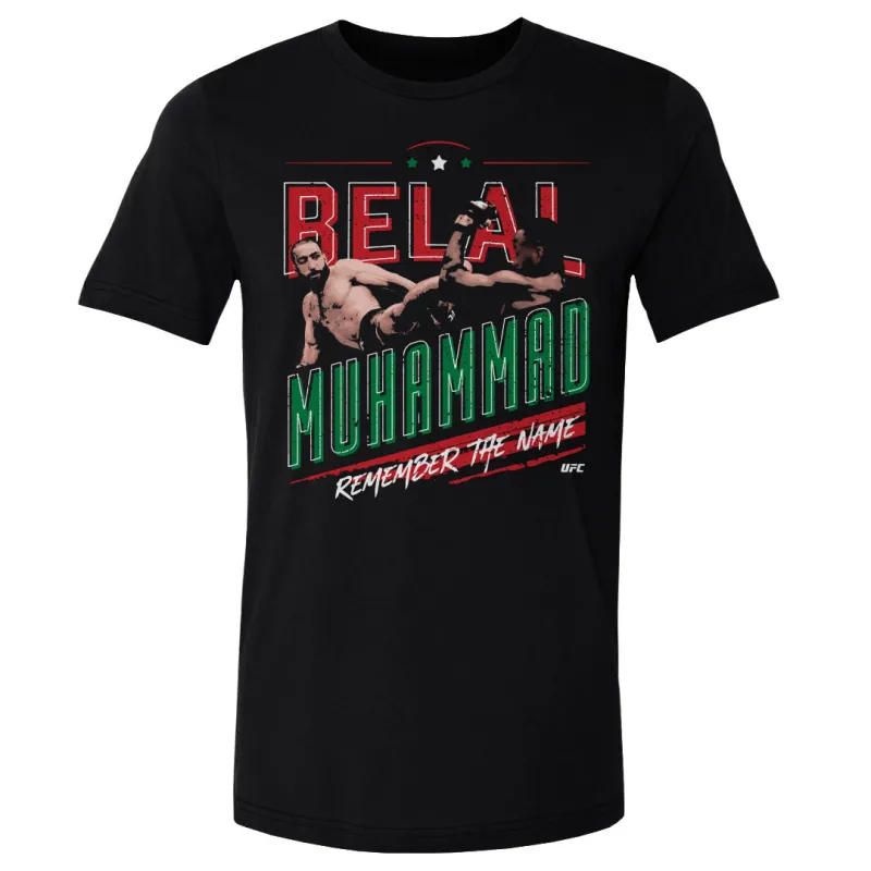 Men's  Black Belal Muhammad Remember The Name T-Shirt sold by UFC