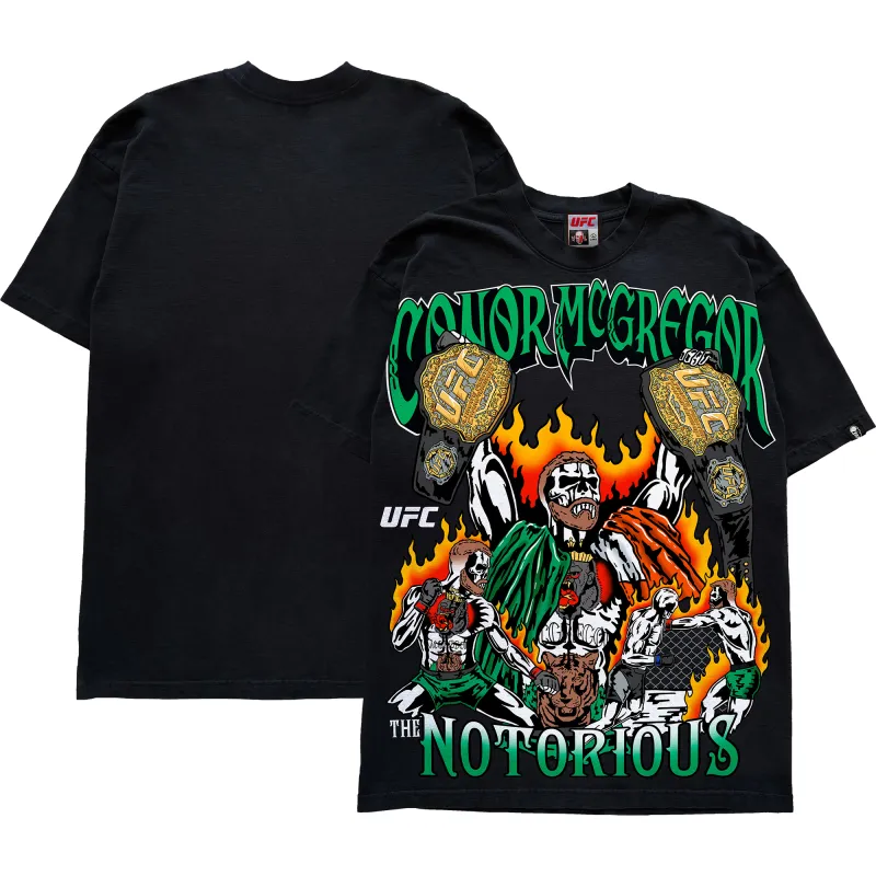 Men's Warren Lotas Black Conor McGregor Graphic T-Shirt sold by UFC