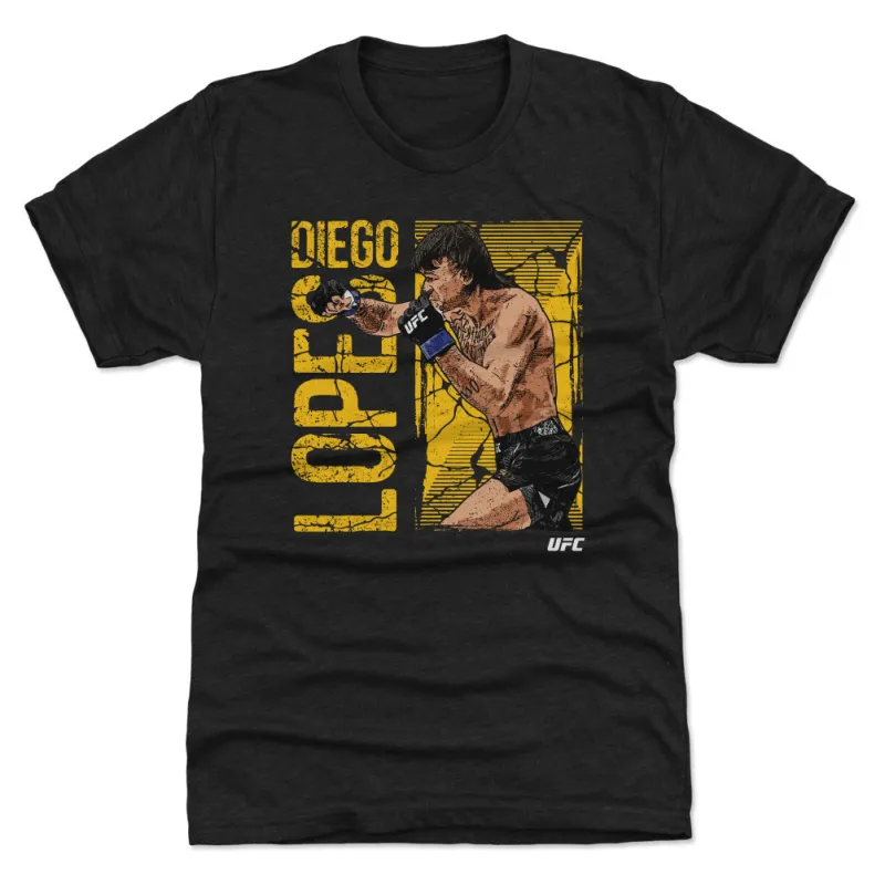 Men's 500 Level Heather Black Diego Lopes UFC Premium Strike Tri-Blend T-Shirt sold by UFC