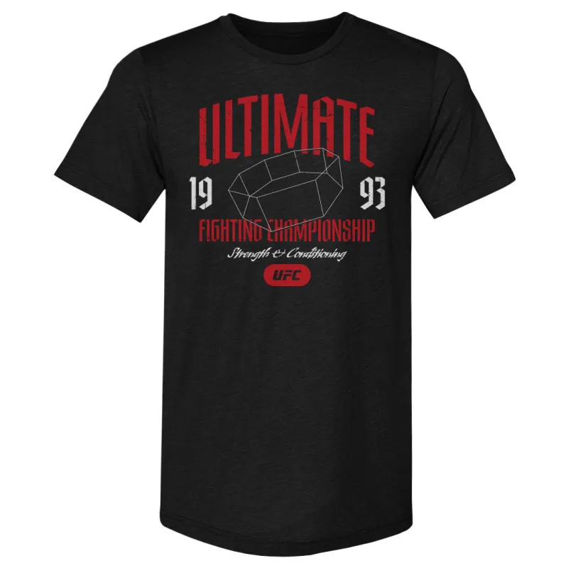 Men's 500 Level Heather Black UFC Octagon Outline Premium Tri-Blend T-Shirt sold by UFC
