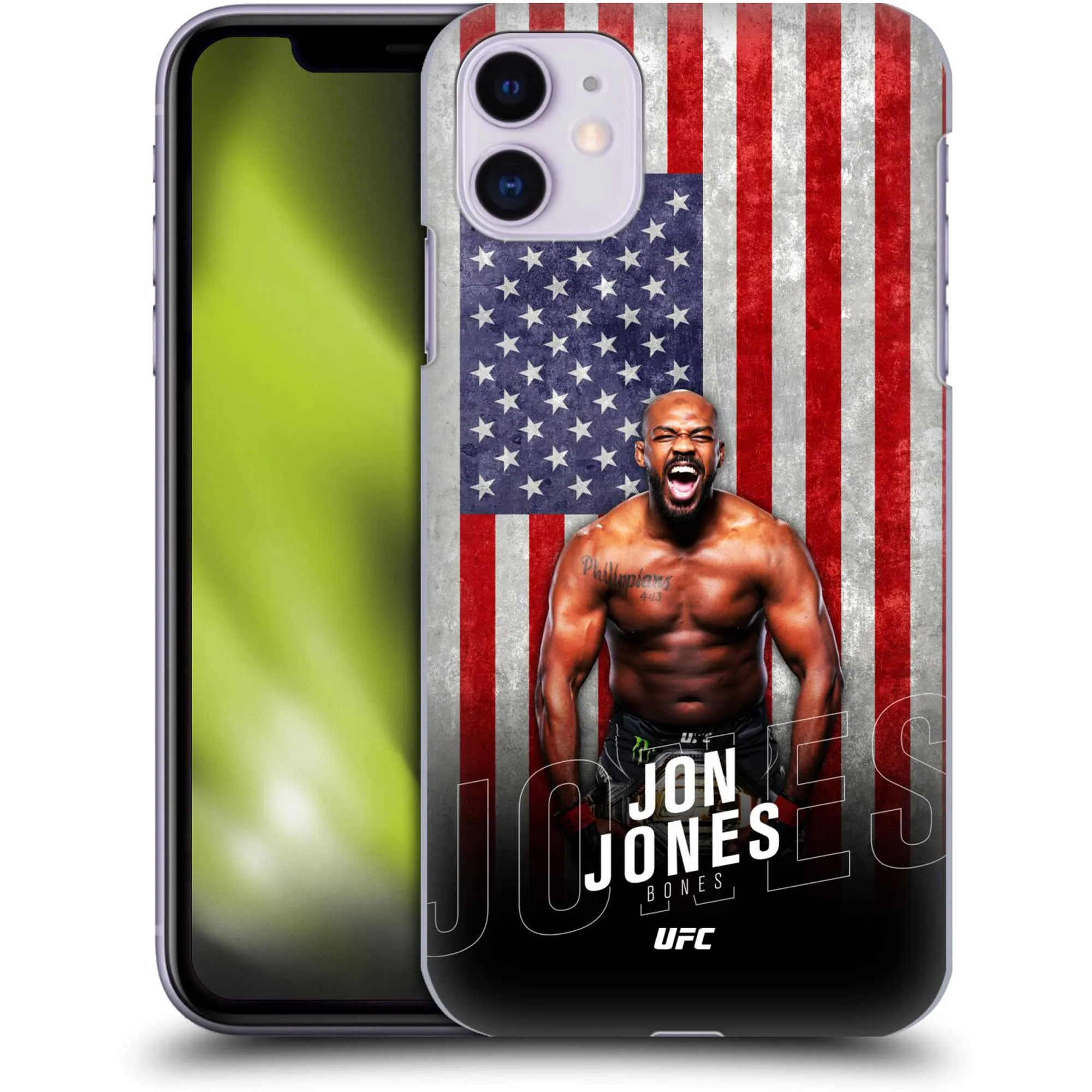 Jon Jones US Flag Hard Shell iPhone Case sold by UFC