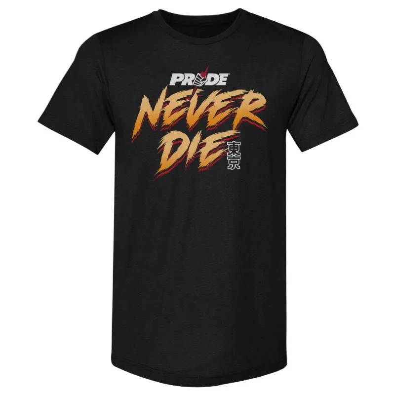 Men's 500 Level Heather Black Pride Fighting Championship Never Die Type Premium Tri-Blend T-Shirt sold by UFC