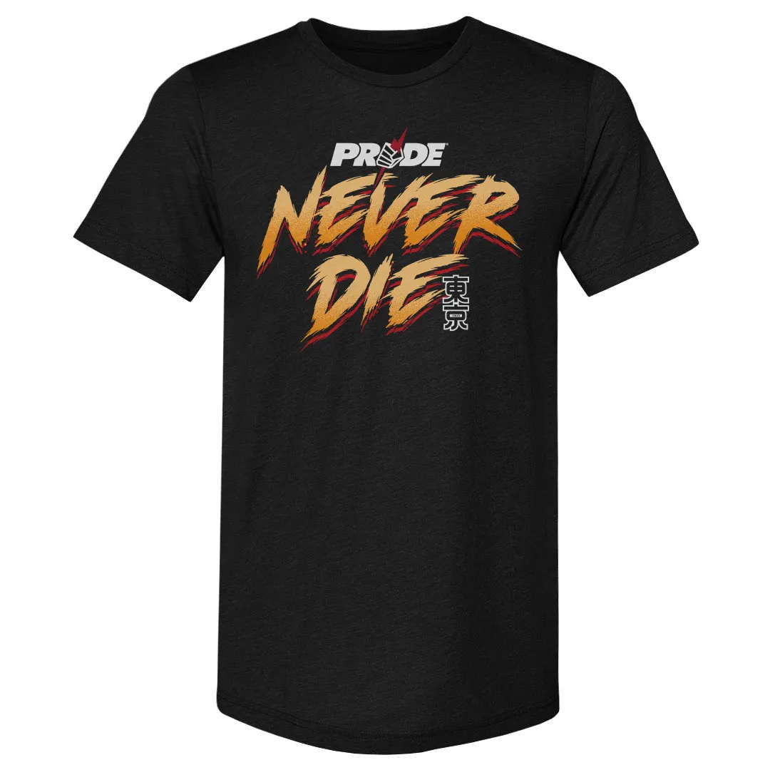 Men's 500 Level Heather Black Pride Fighting Championship Never Die Type Premium Tri-Blend T-Shirt sold by UFC