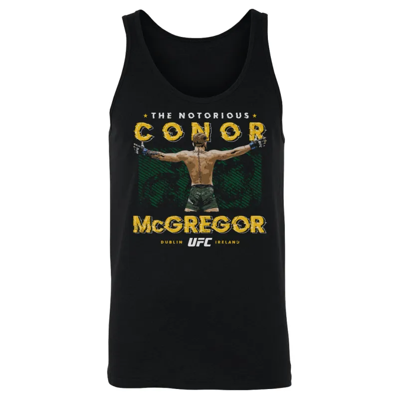 Men's 500 Level Black Conor McGregor Offset Tank Top sold by UFC