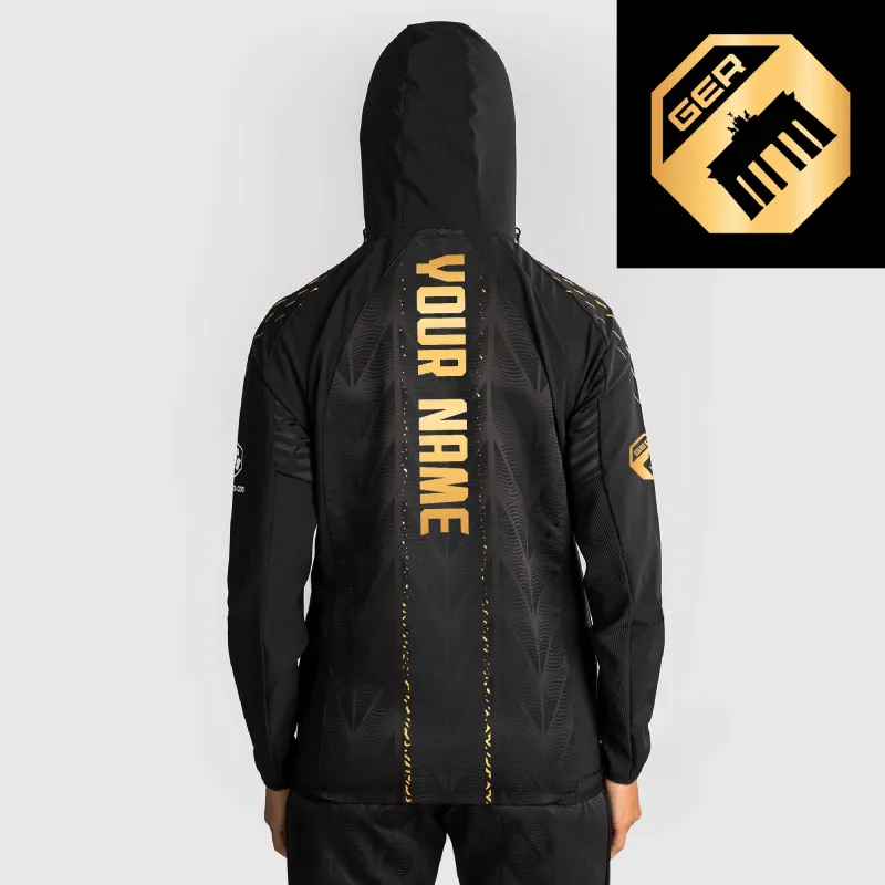 Women's UFC Zenith by Venum Black/Gold Authentic Fight Night Germany Personalized Champion Full-Zip Walkout Hoodie sold by UFC