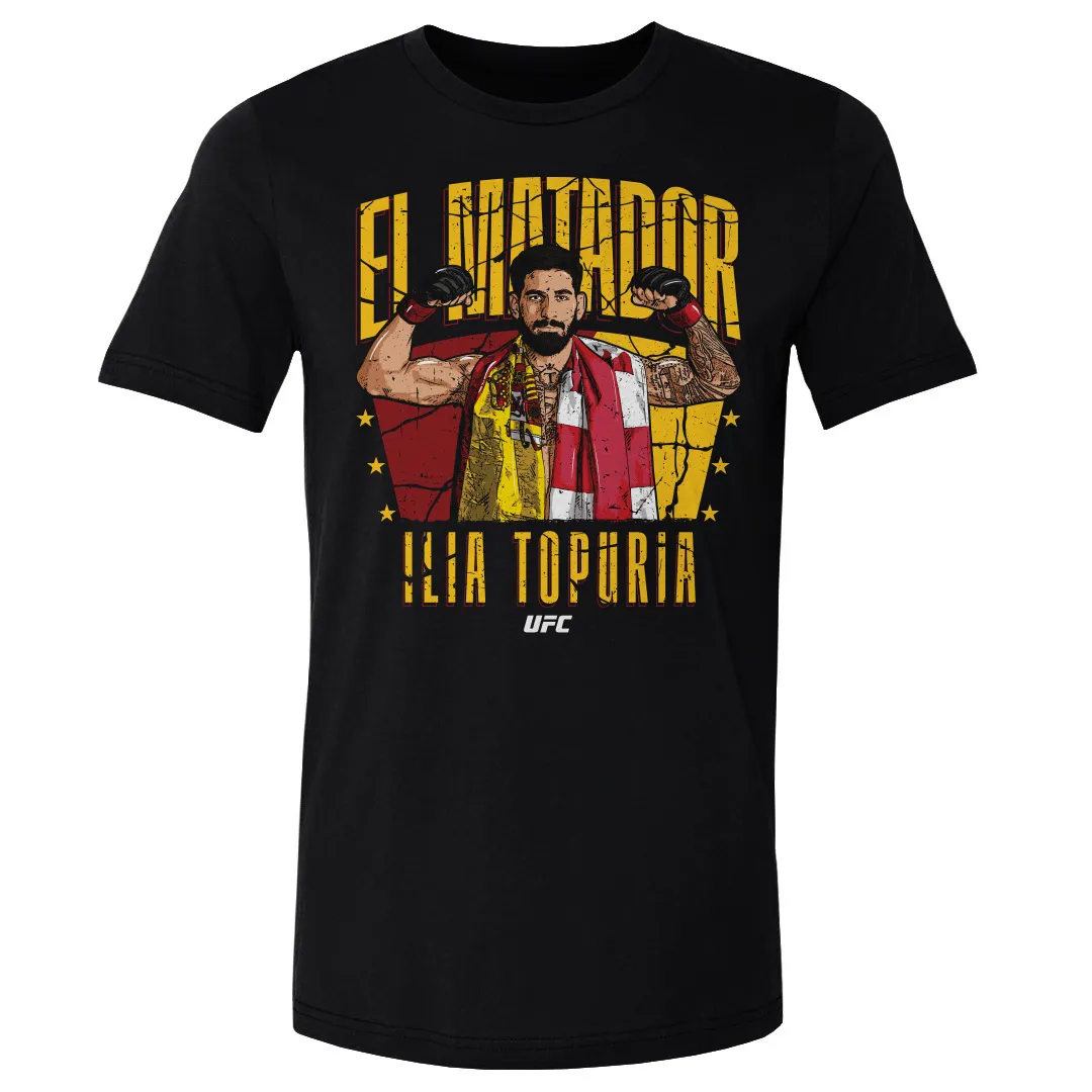 Men's 500 Level Black Ilia Topuria T-Shirt sold by UFC
